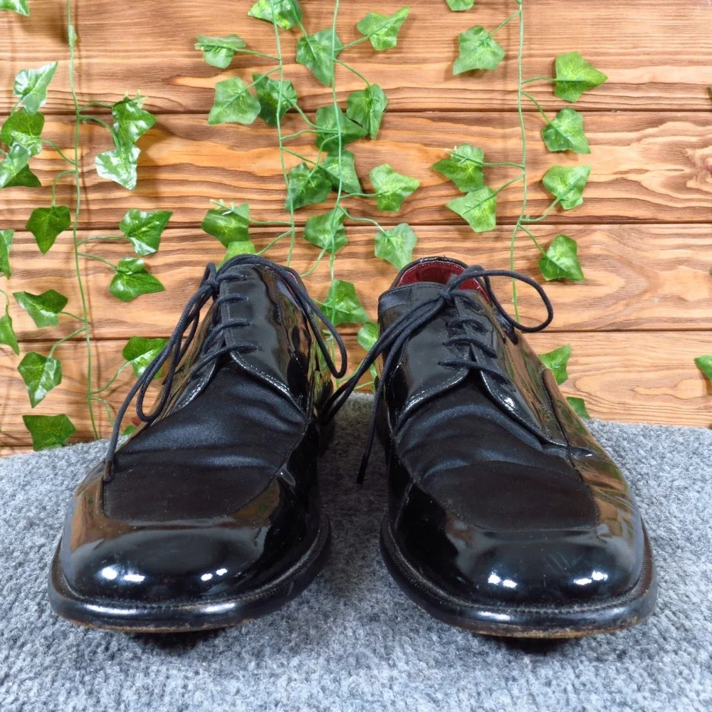 Sandro Moscoloni‎ Crown Mens Oxford Shoes Size 12 B Formal Black Patent Leather